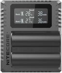 Nitecore FX3 Fujifilm W235 Hour Dual Slot Akku USB Ladeger&auml;t