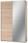 Stella Trading FAST Eleganter Kleiderschrank / Garderobenschrank mit Spiegelt&uuml;r &