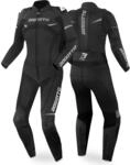 Bogotto Misano 2-Teiler Damen Motorrad Lederkombi, schwarz/grau, 34