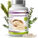 Vita2You Bio Flohsamenschalen Kapseln - 360 Kapseln - 750mg pro Kapsel - Flohsamen