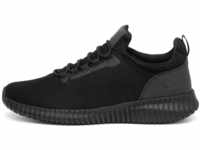 Skechers Herren CESSNOCK Sneaker, Black Textile (Water and Stain Repellent),...