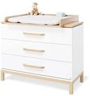 PINOLINO Wickelkommode Light breit, mit abnehmbarem Wickelaufsatz, 3 Schubk&auml;sten,