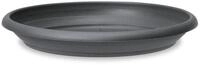 Scheurich Untersetzer aus Kunststoff, Metallic Grey, 37 cm Durchmesser, 5,5 cm hoch