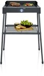 SEVERIN Standgrill mit Aluminium-Grillplatte und Standuntergestell mit Ablagerost, SEVERIN Standgrill mit Aluminium-Grillplatte und Standuntergestell mit Ablagerost,