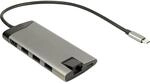 Inter-Tech GDC-802 &ndash; multifunktionale USB Type C HDMI Dockingstation, Silver