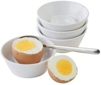 APS Eierbecher 4er-Set - stapelbare Eier-Becher mit hohem Rand aus Melamin -