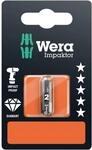 Wera 05073921001 Impaktor Bits 855/1 IMP DC SB PZ 2 x 25 mm, Schwarz