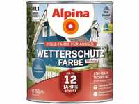 Alpina Holz-Wetterschutz-Farben – Azurblau, deckend – bis zu 12 Jahre...