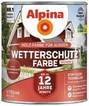 Alpina Holz-Wetterschutz-Farben &ndash; Schwedenrot, deckend &ndash; bis zu 12 Jahre...
