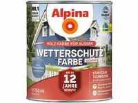 Alpina Holz-Wetterschutz-Farben – Friesenblau, deckend – bis zu 12 Jahre Schutz