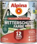 Alpina Holz-Wetterschutz-Farben &ndash; Moosgr&uuml;n, deckend &ndash; bis zu 12 Jahre Schutz vor