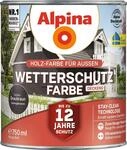 Alpina Holz-Wetterschutz-Farben &ndash; Graubraun, deckend &ndash; bis zu 12 Jahre Schutz vor