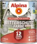 Alpina Holz-Wetterschutz-Farben &ndash; Steingrau, deckend &ndash; bis zu 12 Jahre...