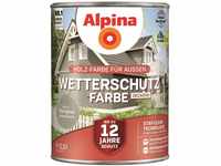 Alpina Holz-Wetterschutz-Farben – Steingrau, deckend – bis zu 12 Jahre...