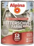 Alpina Holz-Wetterschutz-Farben &ndash; Steingrau, deckend &ndash; bis zu 12 Jahre Schutz vor