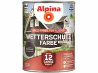 Alpina Holz-Wetterschutz-Farben – Graubraun, deckend – bis zu 12 Jahre...