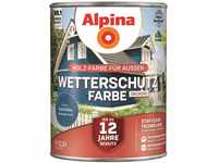Alpina Wetterschutz-Farbe deckend Azurblau 2,5 Liter seidenmatt