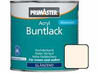 Primaster Acryl Buntlack 375ml Cremeweiß Glänzend Wetterbeständig Holz &...