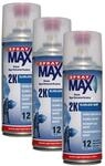 3x Kwasny SprayMax 2K Klarlack matt benzinfest Spr&uuml;hdose H&auml;rter 400ml 680065