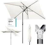 Sekey Aluminum Sonnenschirm mit Kurbel und Knicker, 200 &times; 300 cm Sonnenschirm