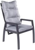 LC Garden &raquo;Bondino&laquo; Dining Positionsstuhl Verstellsessel anthrazit- eckig
