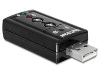 Delock Externer USB 2.0 Sound Adapter Virtual 7.1 - 24 bit / 96 kHz mit S/PDIF