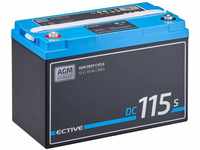 ECTIVE AGM Batterie DC115S - 12V, 115Ah, mit Nachfüllpacks, LCD-Display - Deep...