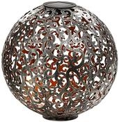 Dehner Solarkugel Luanda, &Oslash; 30 cm, Metall, silber/kupfer