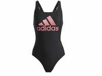 adidas Womens SH3.RO BOS S One Piece Swimsuit, Black/Hazros, 32