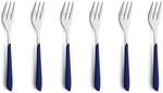 Kuppels PRISMA Kuchengabeln 6-tlg., 18/0 Edelstahl, Indigoblau | Rostfreie
