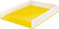 Leitz Briefkorb A4, Zweifarbiges Design, Wei&szlig;/Gelb, Duo Colour, WOW, 53611016