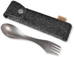 G&ouml;ffel Titan Spork mit H&uuml;lle, ultraleichtes Titan Besteck, 3-in-1 Campingbesteck