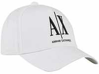 Armani Exchange Herren Icon Project, Embroidered Logo Baseball Cap, White,