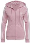 Adidas Womens Hooded Track Top W 3S Ft Fz Hd, True Pink/White, HL2059, S