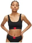 HUGO Damen Bralette RED Label Bralette aus Stretch-Baumwolle mit rotem Logo-Label
