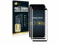 Savvies Full-Cover Schutzglas kompatibel mit Samsung Galaxy S9 (2 Stück) Full...