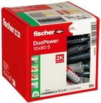 fischer DuoPower 10 x 80 S, Universald&uuml;bel mit Sicherheitsschraube,