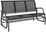 Outsunny Schaukelstuhl 2-Sitzer Gartenbank 147 x 70 x 85 cm Dunkelgrau