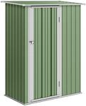 Outsunny Metall Ger&auml;tehaus 1,07 m&sup2; 142 x 86 x 189 cm Ger&auml;teschuppen mit Pultdach