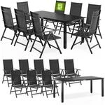 Casaria&reg; Gartenm&ouml;bel Set 8 St&uuml;hle mit WPC Tisch 180x80cm Aluminium...