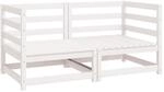 vidaXL Garten Ecksofas 2 STK., Modular Gartenm&ouml;bel, Sofa Lounge Sessel f&uuml;r Garten