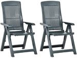 vidaXL 2X Gartenstuhl Verstellbar Stuhl Klappsessel Klappstuhl Campingstuhl
