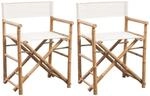 vidaXL 2X Regiestuhl Bambus Gartenstuhl Klappstuhl Stuhl Sessel Gartenm&ouml;bel