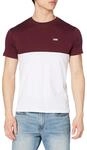 Vans Herren Colorblock T-Shirt, White-Port Royale, XL