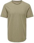 ONLY & SONS Herren Onsbenne Longy Tee Nf 7822 Noos T-Shirt, Beige, XL EU