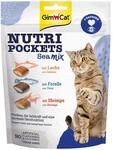 GimCat Nutri Pockets Sea Mix - Knuspriger Katzensnack mit cremiger F&uuml;llung und