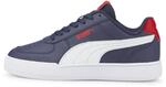 PUMA Caven Jr Sneaker f&uuml;r Kinder, Unisex, Peacoat White High Risk Red, 38.5 EU