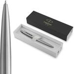 Parker Jotter XL Kugelschreiber | Monochrome Edelstahl | mittlere Stiftspitze | blaue