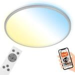 BRILONER - LED Deckenlampe flach Smart Home, funktioniert mit Alexa, Fernbedienung,