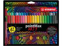 Filzschreiber - STABILO pointMax - ARTY - 42er Pack - mit 42 verschiedenen Farben